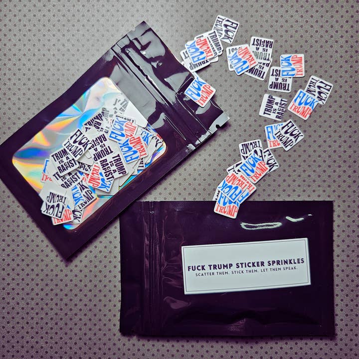Sticky Bunny Stickers - Wholesale Sticker - Anti-Trump CONfetti Stickers | Fuck Trump Sticker Sprinkles | Trump Sucks | FDT | Anti-Trump Sticker | Mini Protest Stickers1