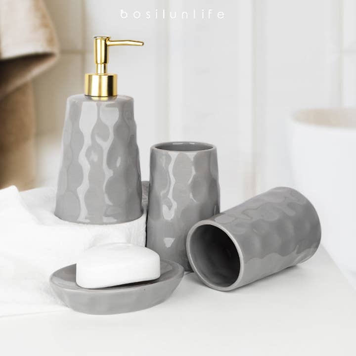 Bring Nature Inside Liquid Bathroom Set Recycled Eco-Clay for wholesale by BosilunLife USA