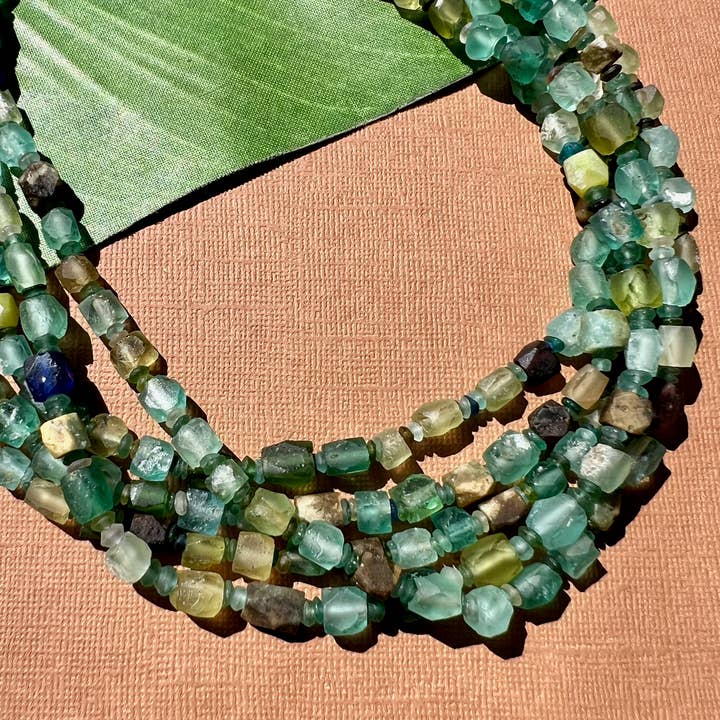 Bead Goes On - Wholesale Beads - Silk Road Roman Glass Small Faceted Bead Strand3