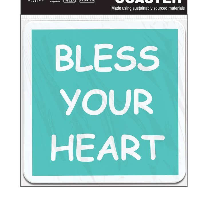 Bénis ton cœur - Dessous de verre en céramique pour la vente par WitWords by M&W Design Co.