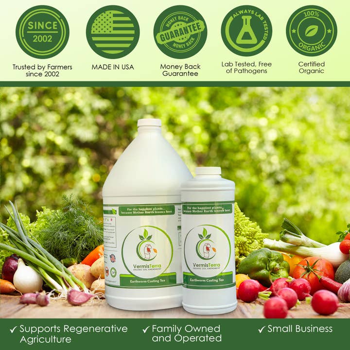 VermisTerra - Wholesale Planting/potting soil - VermisTerra Earthworm Casting Tea - 32 oz7