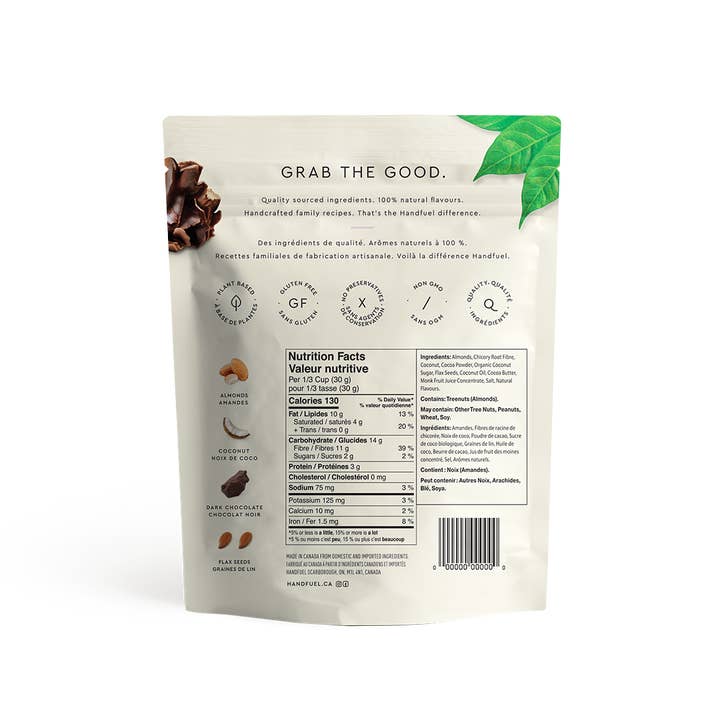 HANDFUEL - Vente Friandises enrobées de chocolat - Grappes d'amandes au chocolat noir 150 g x 121