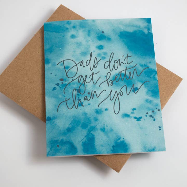Los papás no mejoran - Tarjeta de acuarela para venta al por mayor de The Woven Pen