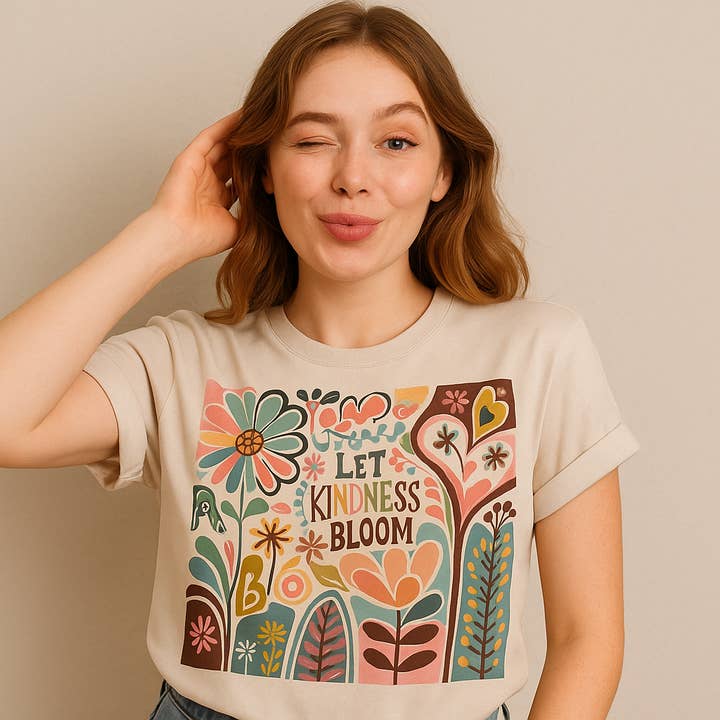 Soleinspire - Wholesale Screen Printed T-Shirt - Unisex - Let Kindness Bloom T-shirt Bella Canvas