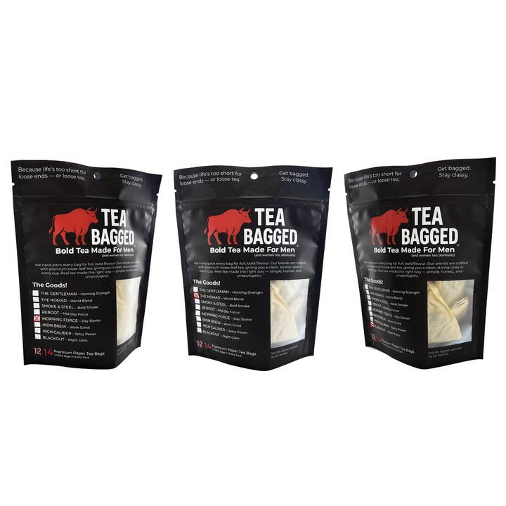 Retail Starter Pack – Loose Leaf Tea in Tea Bags - 18 Packs for wholesale by Tea Bagged, Bold Tea Co.