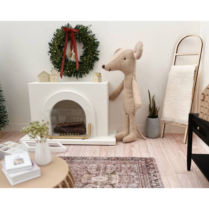 Miniette - Wholesale Doll Accessory Kit - Kids - Modern Miniature Dollhouse Fireplace