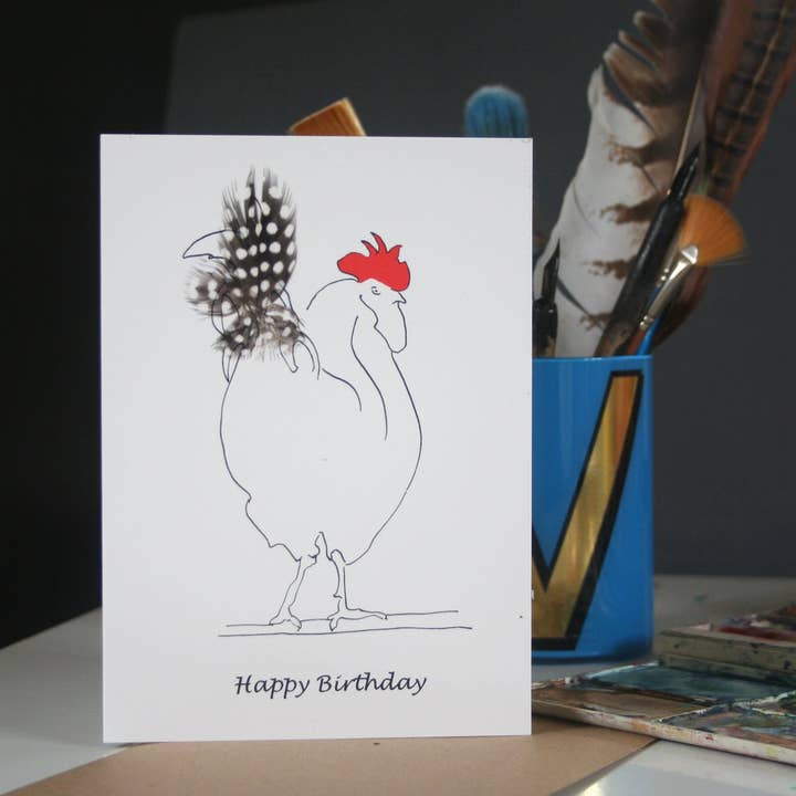 Tarjeta de Happy Birthday Spotty de Herk Cockerel para venta al por mayor de Cluck Cluck!
