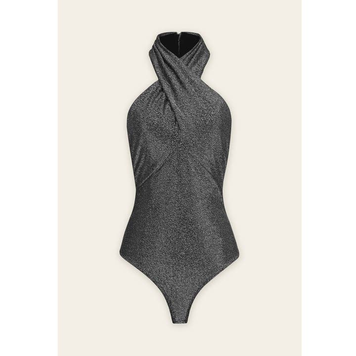 Body de Pescoço Halter Cruzado Celestial Eve por atacado de Dress Forum