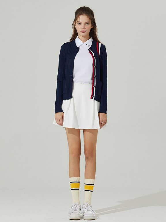 Haley Golf Wear Women's A-Line Pleated Skirt White for wholesale by Nevermindall Golf