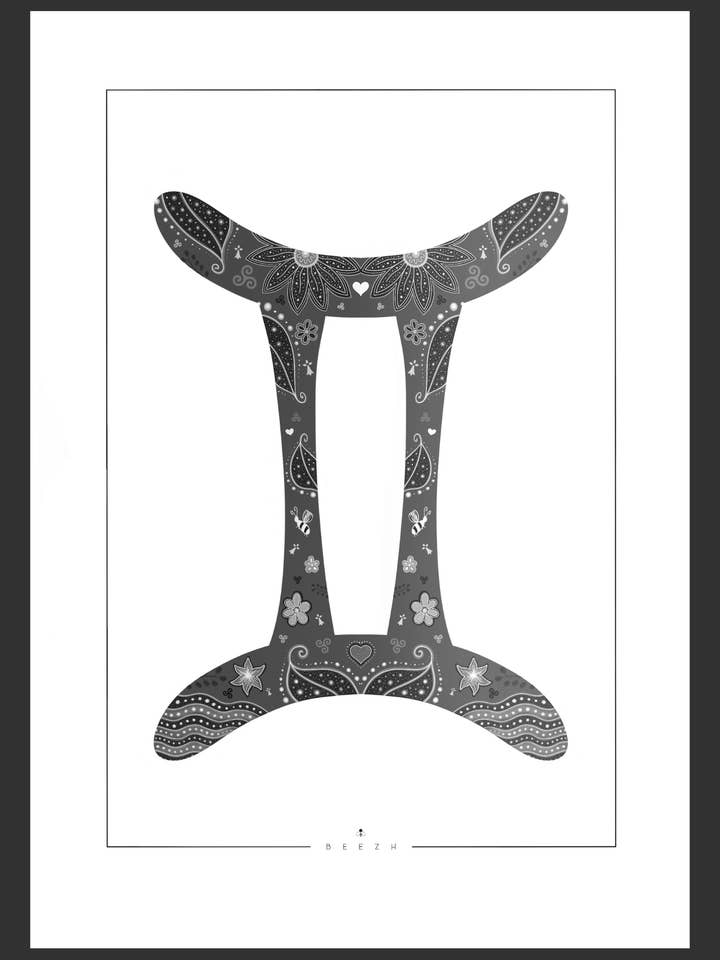 Affiche ASTRO - Gémeaux pour la vente par BEEZH