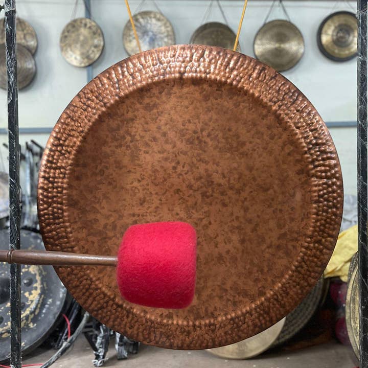 Gong tibétain en cuivre fait main - 100 cm - Bain de gong de guérison par méditation pour la vente par NadaYoga