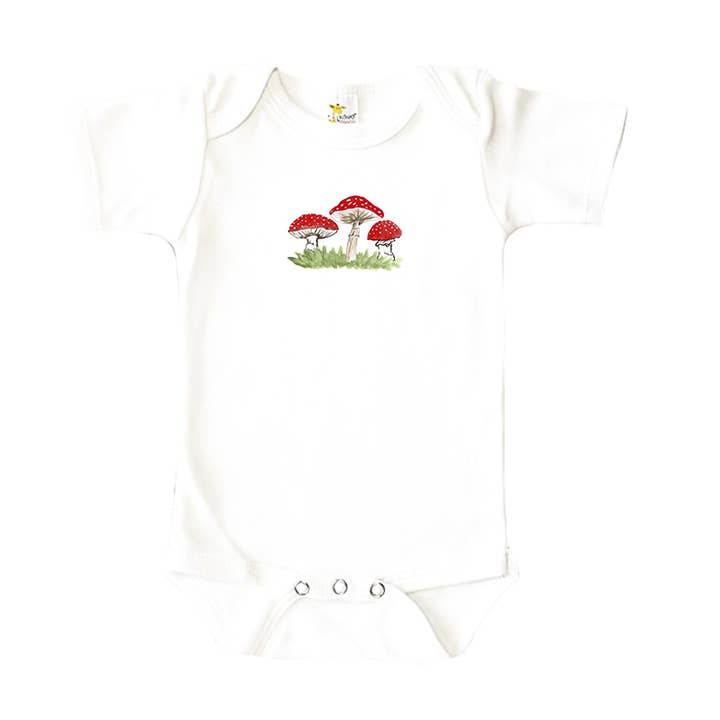 Mushrooms Baby Onesie for wholesale by Knollwood Lane