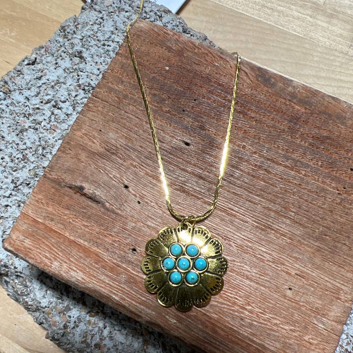 Turquoise Haven - Wholesale Pendant/Charm Necklace - 12563 H46
