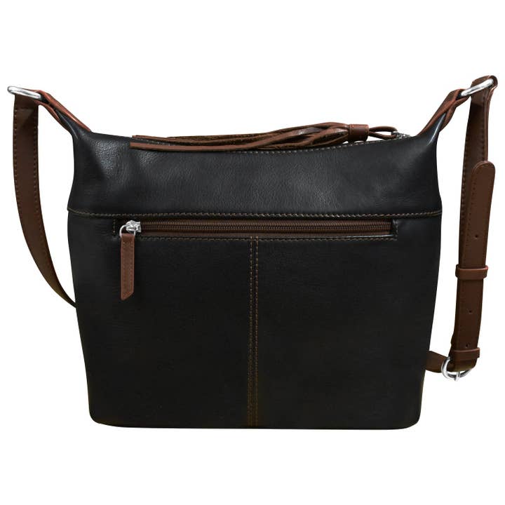 Nero/Toffee 6686 Borsa a Tracolla Hobo con Nappa in vendita all'ingrosso su Faire3