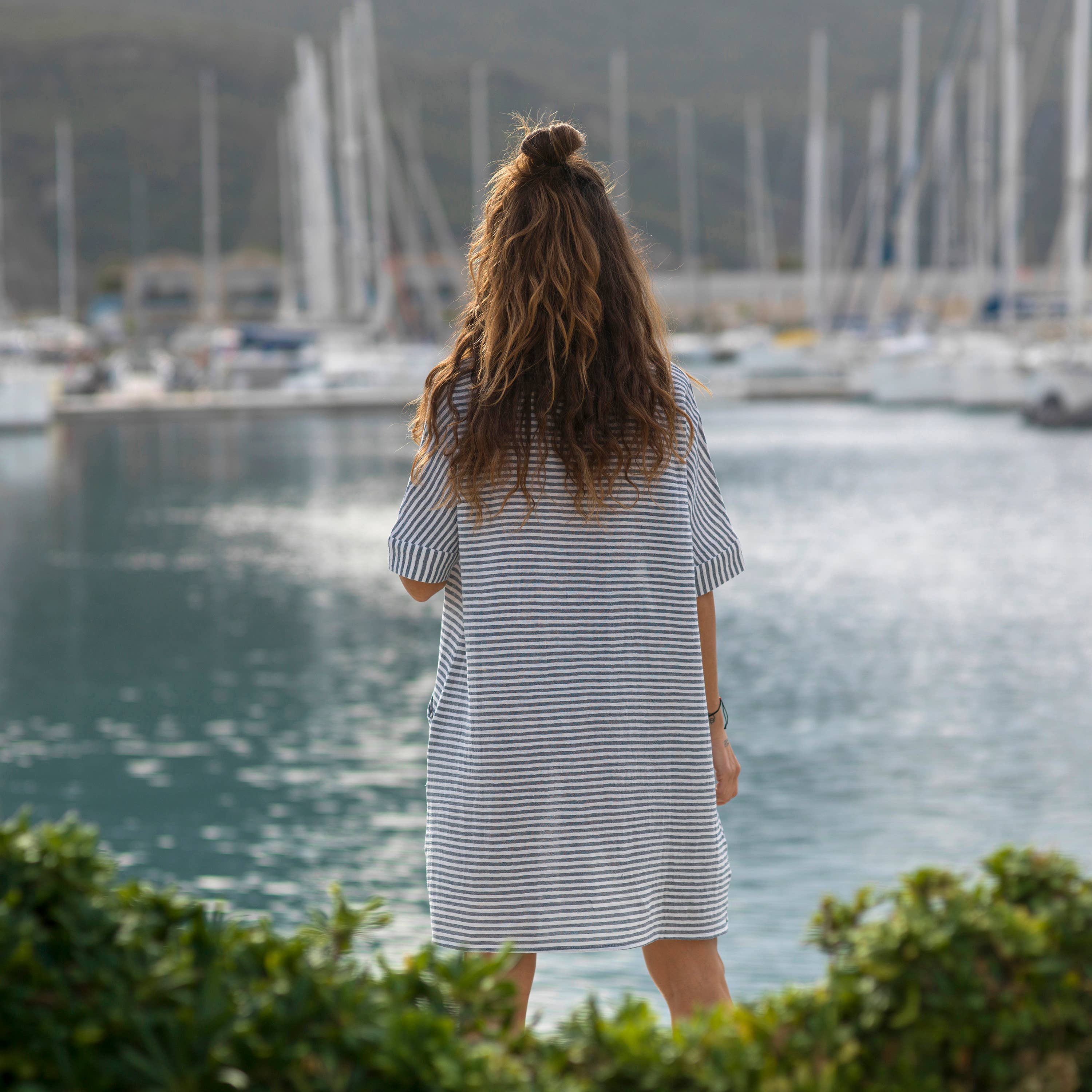 loom.ist – Vestido - Mulher por atacado – Vestido Camisa Mini Sile23