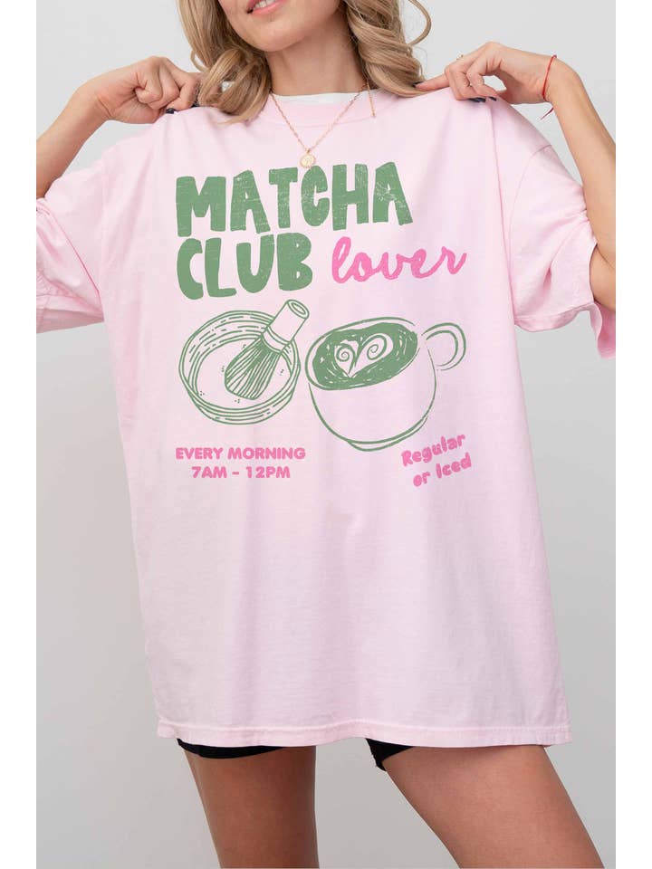 GOOD DAY STREET - Venta al por mayor Camiseta serigrafiada - Mujer - Camiseta Club Matcha Oversized2