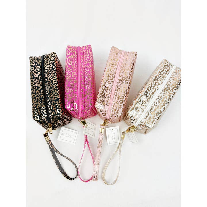 Love and Repeat - Wholesale Makeup/Cosmetic Bag - Waterproof Fabric Leopard Pattern Cosmetic Bag
