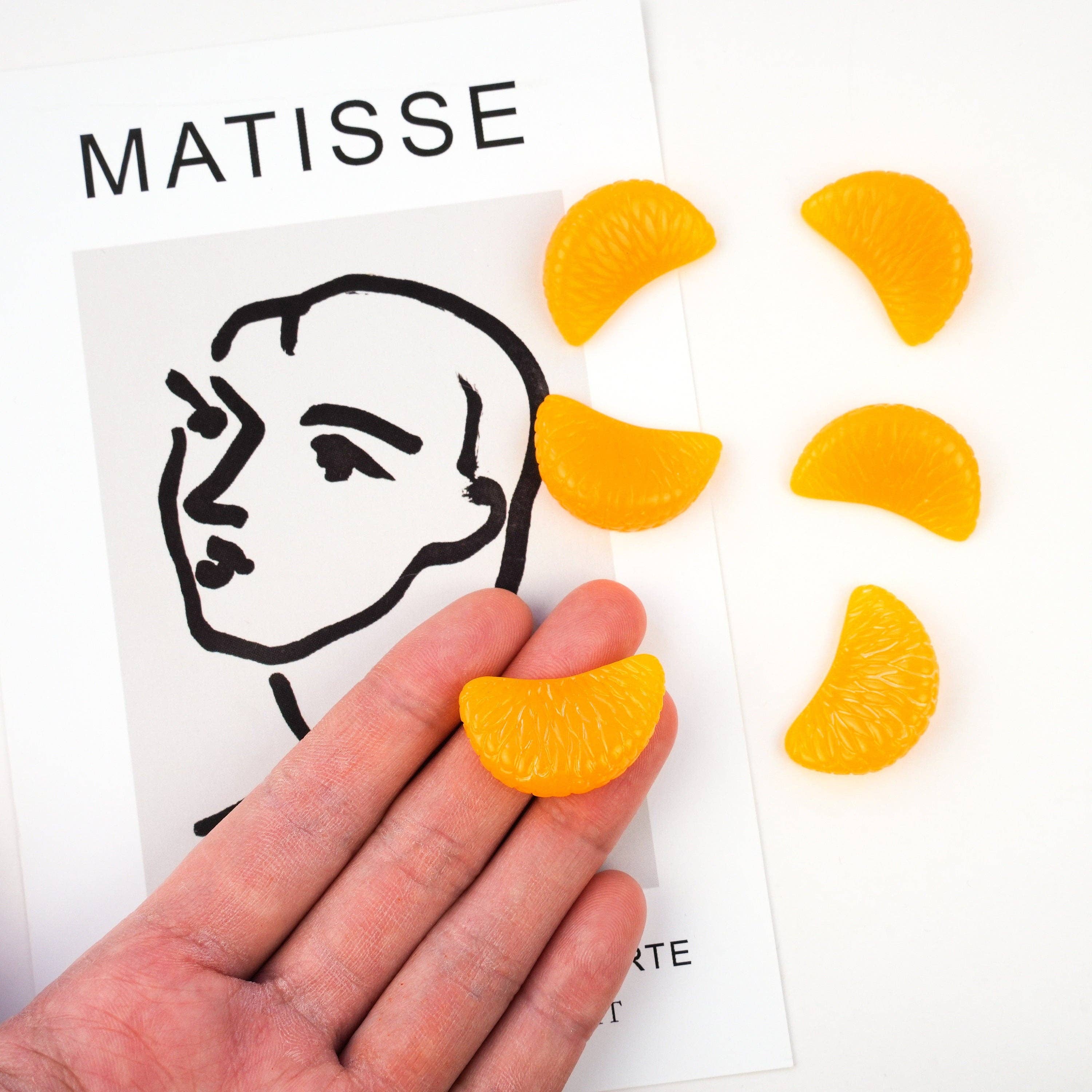 Mini Story Co – Íman por atacado – Conjunto de Ímanes de Fatias de Tangerina Suculenta5