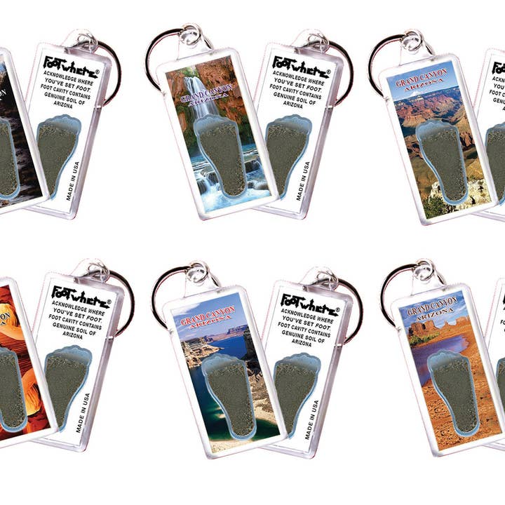 Grand Canyon FootWhere® souvenir nøglering. 72 stykker/6 forskellige stilarter. for engroshandel hos FootWhere- USA Group, Inc.