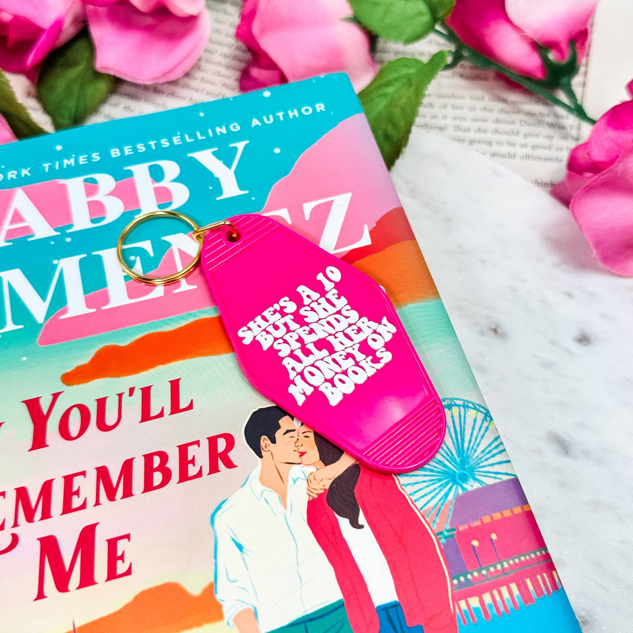 The Swoon Room - Wholesale Keychain - Women's - She's a Ten But Spends All Her Money On Books Motel Keychain1