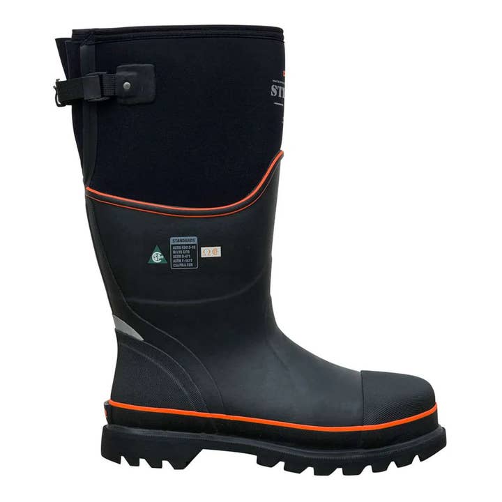 Dryshod Unisex Steel-Toe Max Gusset CSA High Black/Orange for wholesale by Uncle Mike's Outdoors and More!