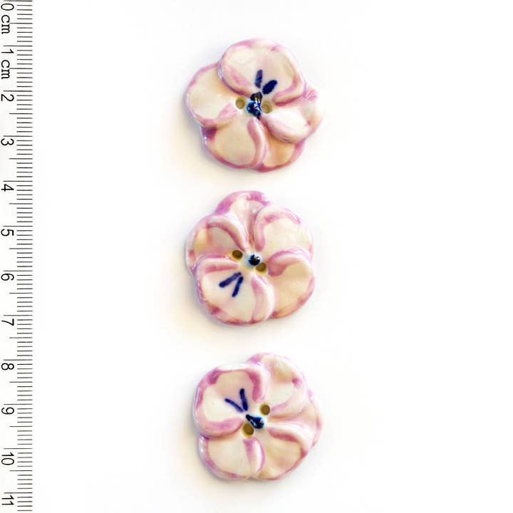 L100 Pink Flowers for wholesale by Incomparable Buttons