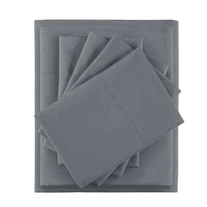 Olliix - Wholesale Sheet Set - Sheet Set with Side Storage Pockets, Dark Grey3