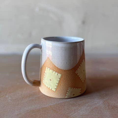 ROB Ceramics - Wholesale Coffee Mug - Cheez It Mug Handmade Ceramic