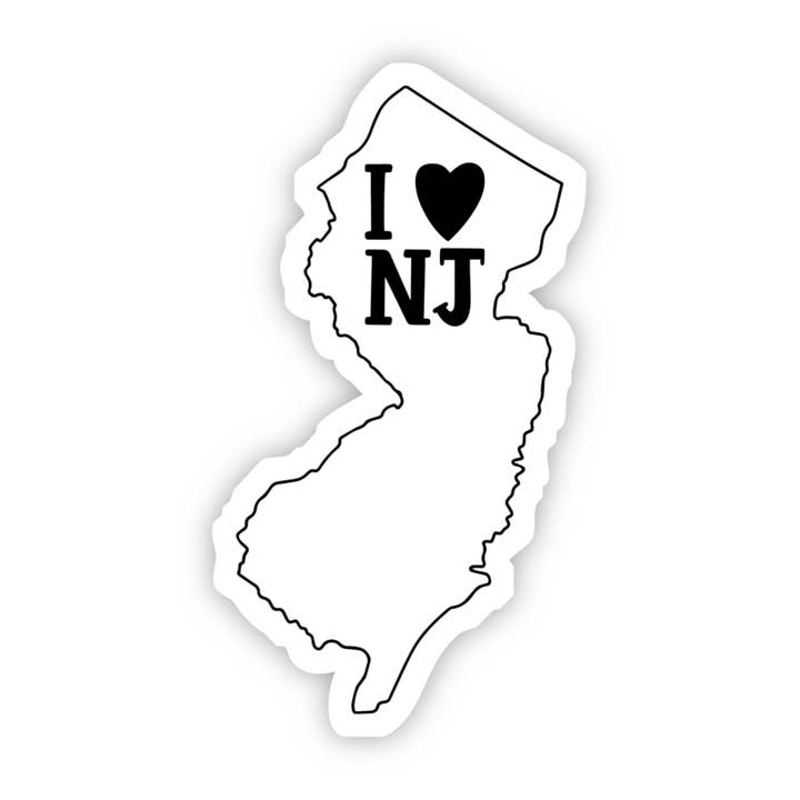 I Love New Jersey Sticker for wholesale by Big Moods