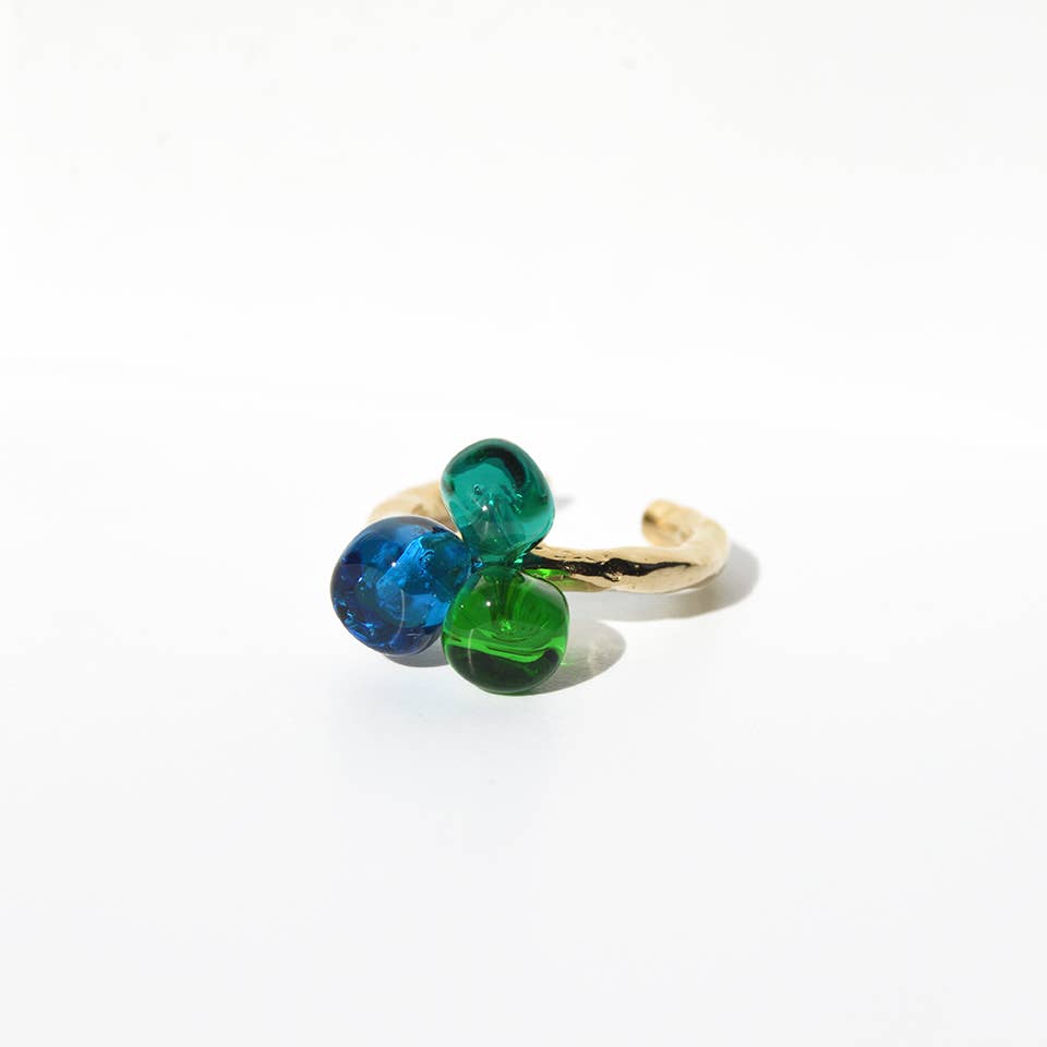 Chama Navarro - Wholesale Multi-Stone Ring - LALETI small Murano glass adjustable ring11
