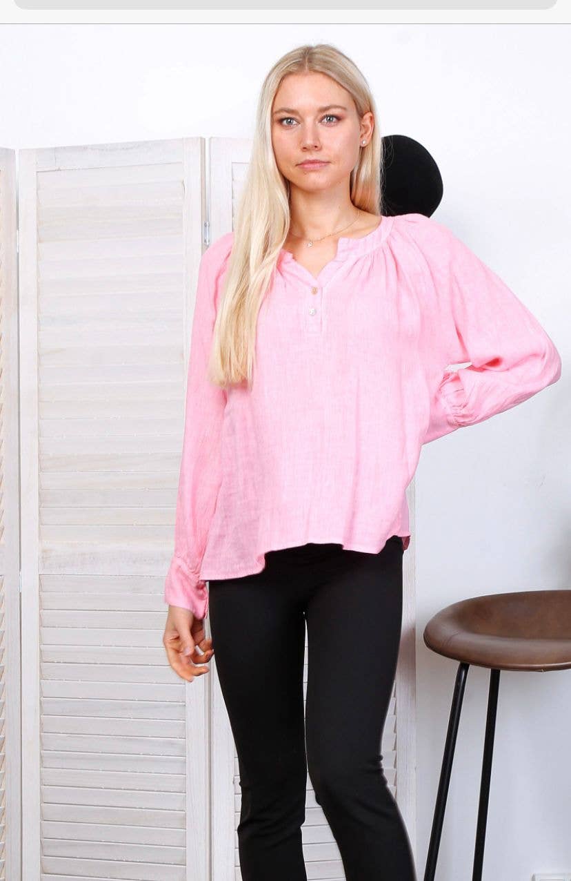 LÉA & LUC – wholesale Blus - Dam – Blus i 100 % linne REF.79237