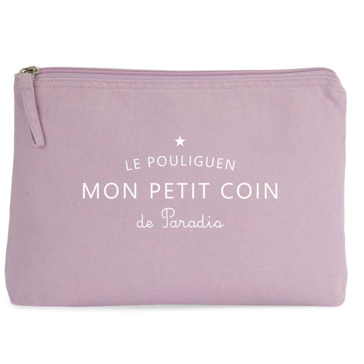 Customizable Large Pouch "Corner of Paradise" 5 colors for wholesale by Marcel & Lily