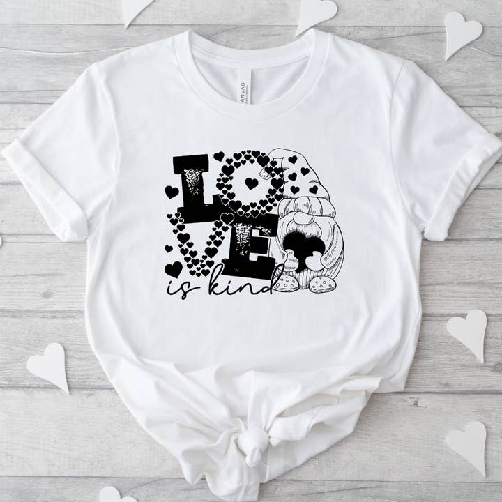 Love is Kind Valentijns-T-shirt voor wholesale door Londas Trendy Tees