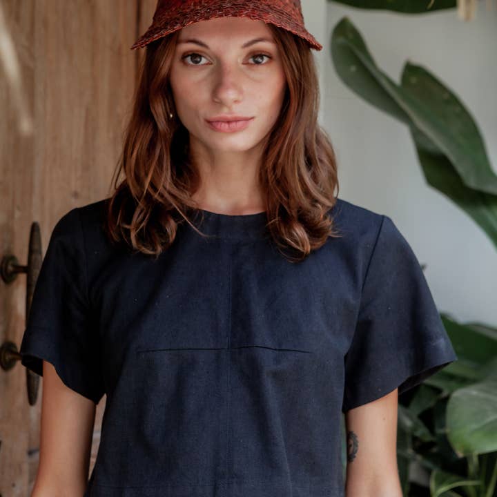 Village Thrive - Wholesale Visor - Women's - Rattan Sun Visor in Clay2