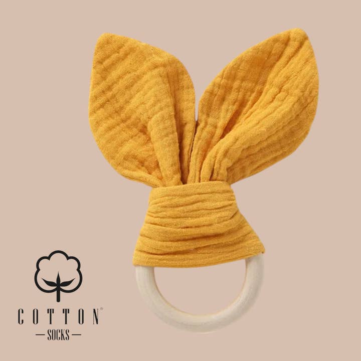 Cotton Socks - Wholesale Teether (Not Clip-On) - Baby - MC-04 Organic Cotton Muslin Teether 16 cm x 8 cm24