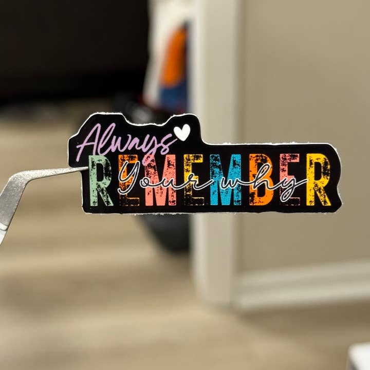 Upstate Design Decor - Wholesale Sticker - Always Remember Your Why Sticker – Motivational Vinyl Decal0