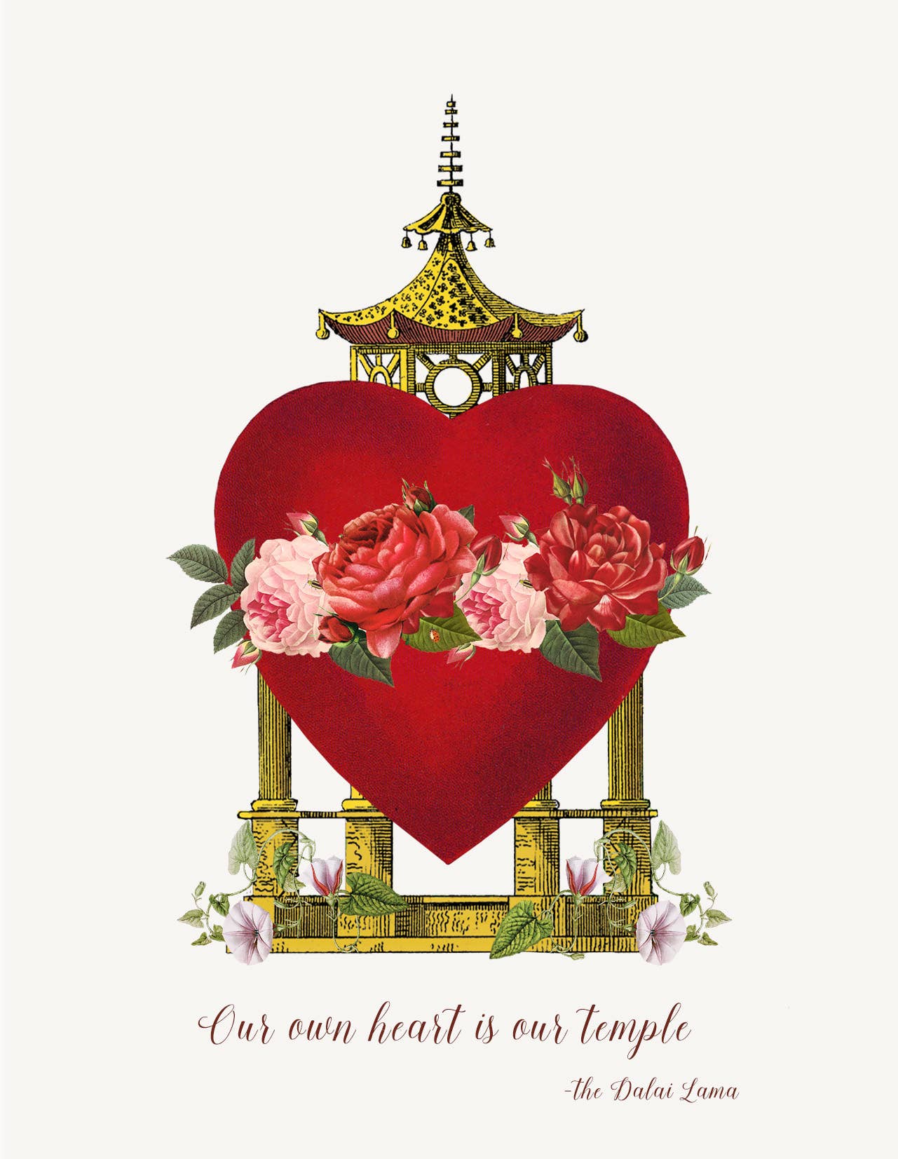 P. Flynn Design / Phun House – wholesale Kärlekskort – "Vårt eget hjärta är vårt tempel"  A2 gratulationskort0