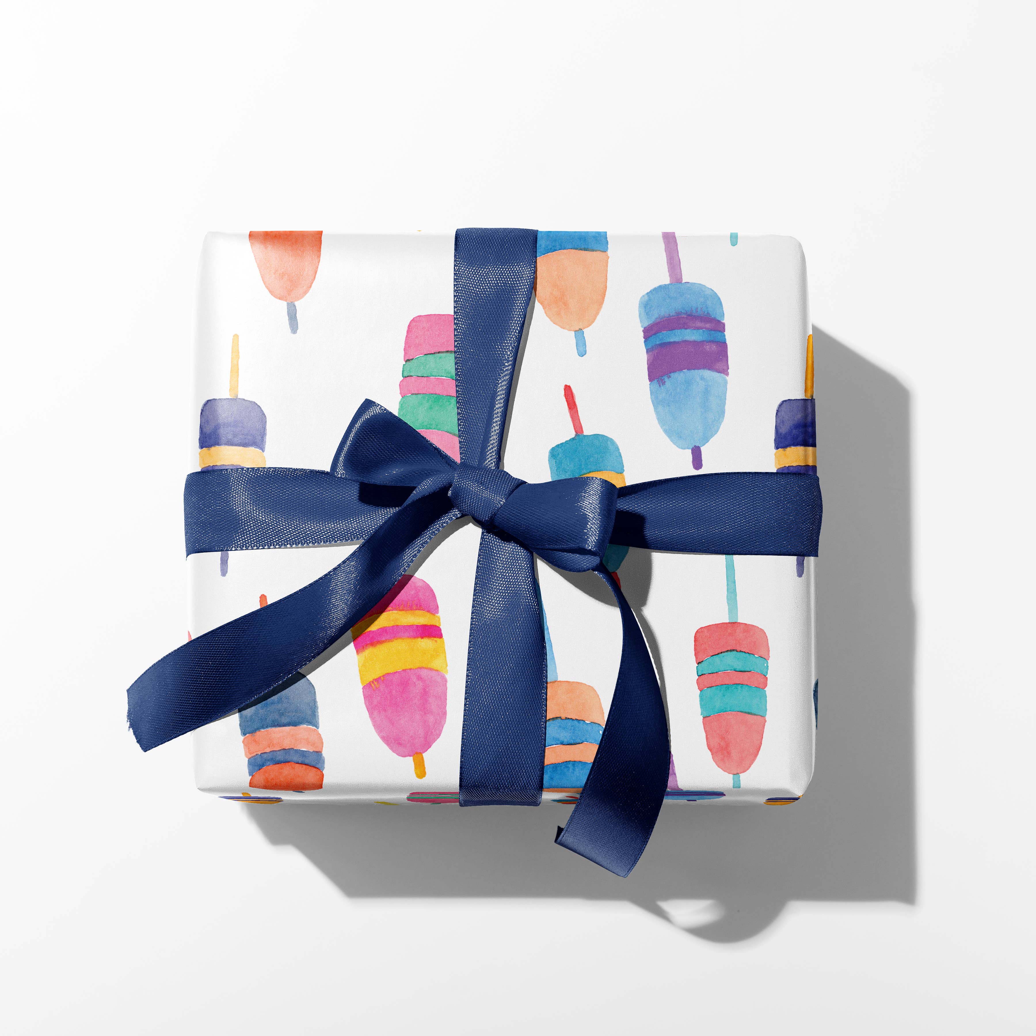 Gert & Co - Venta al por mayor Rollos de papel de regalo - Envoltorio de regalo con boyas coloridas | Envoltorio de regalo costero en acuarela5