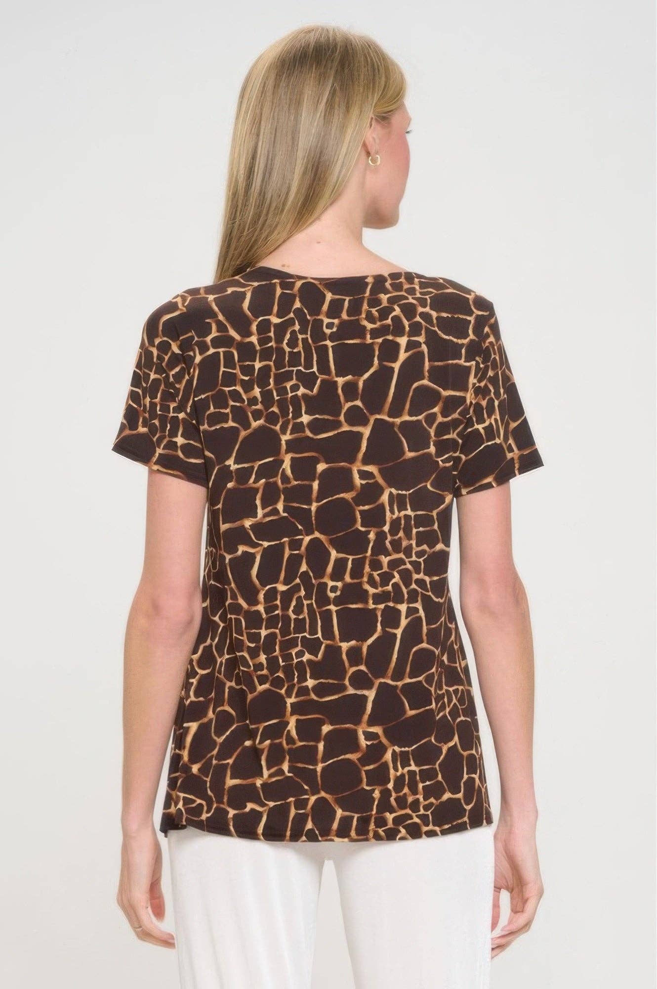 CC Wholesale Clothing – wholesale T-shirt – women's – Hit Round Neck Short Sleeve Slit Top0