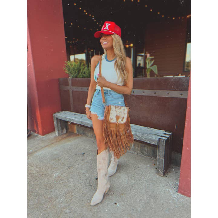 Boho Ranch Shop - Wholesale Crossbody Bag - Women's - THE NANCY CROSSBODY Genuine Hairon Cowhide Leather Tassel9