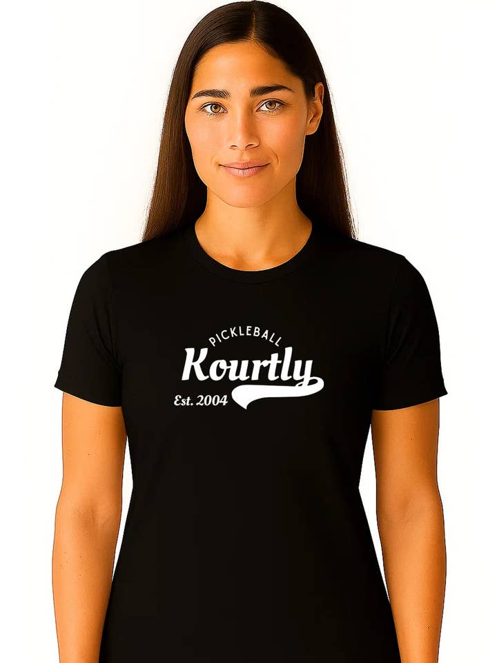 Women KOURTLY Signature Pickleball Tee for wholesale by KOURTLY by Loriet Sports