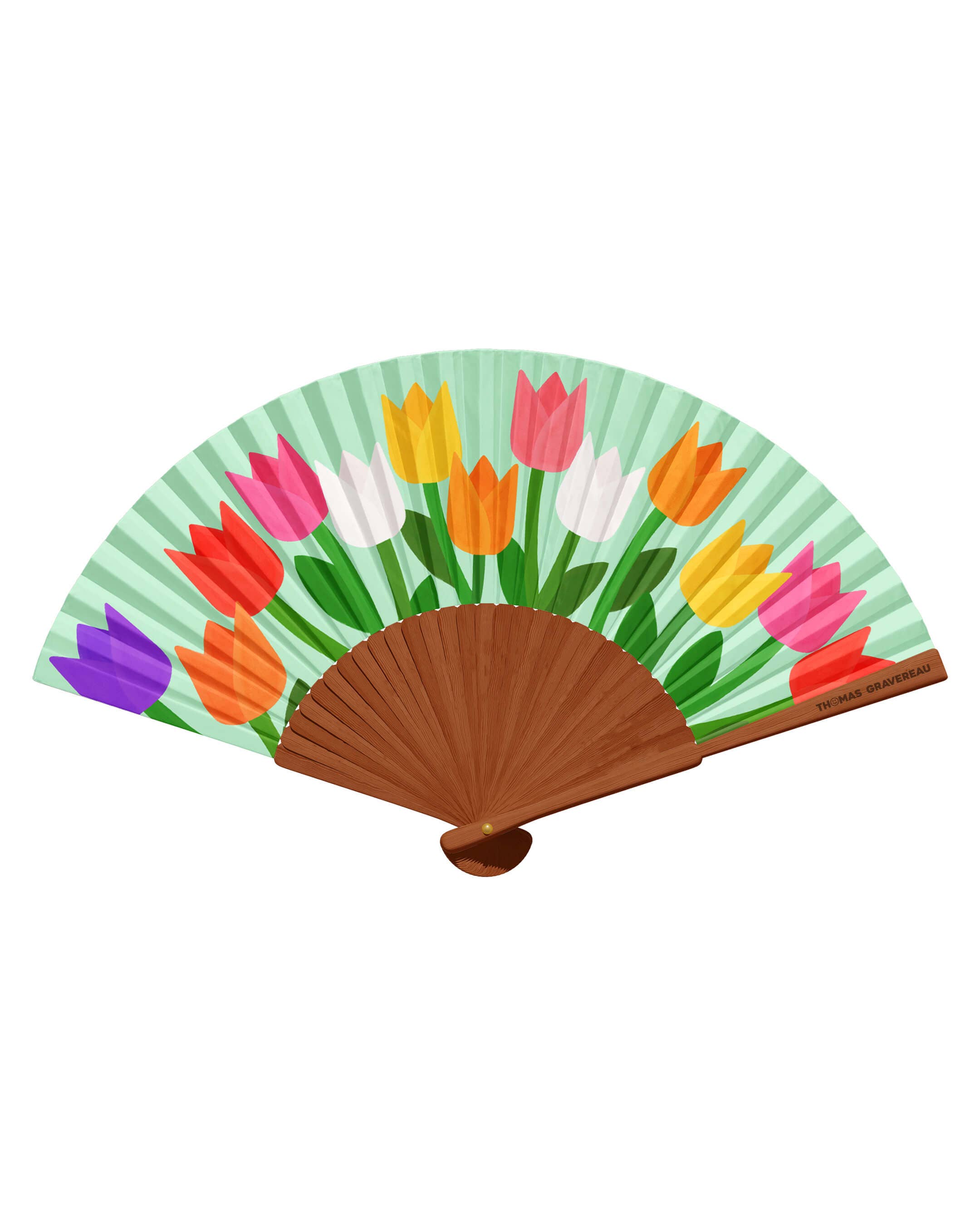 Thomas Gravereau - Wholesale Handheld Folding Fan - Fan "Tulips"