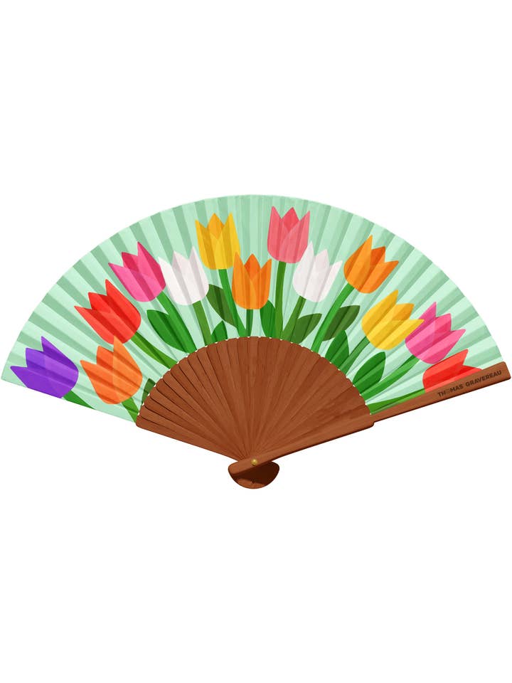 Éventail "Tulipes" pour la vente par Thomas Gravereau