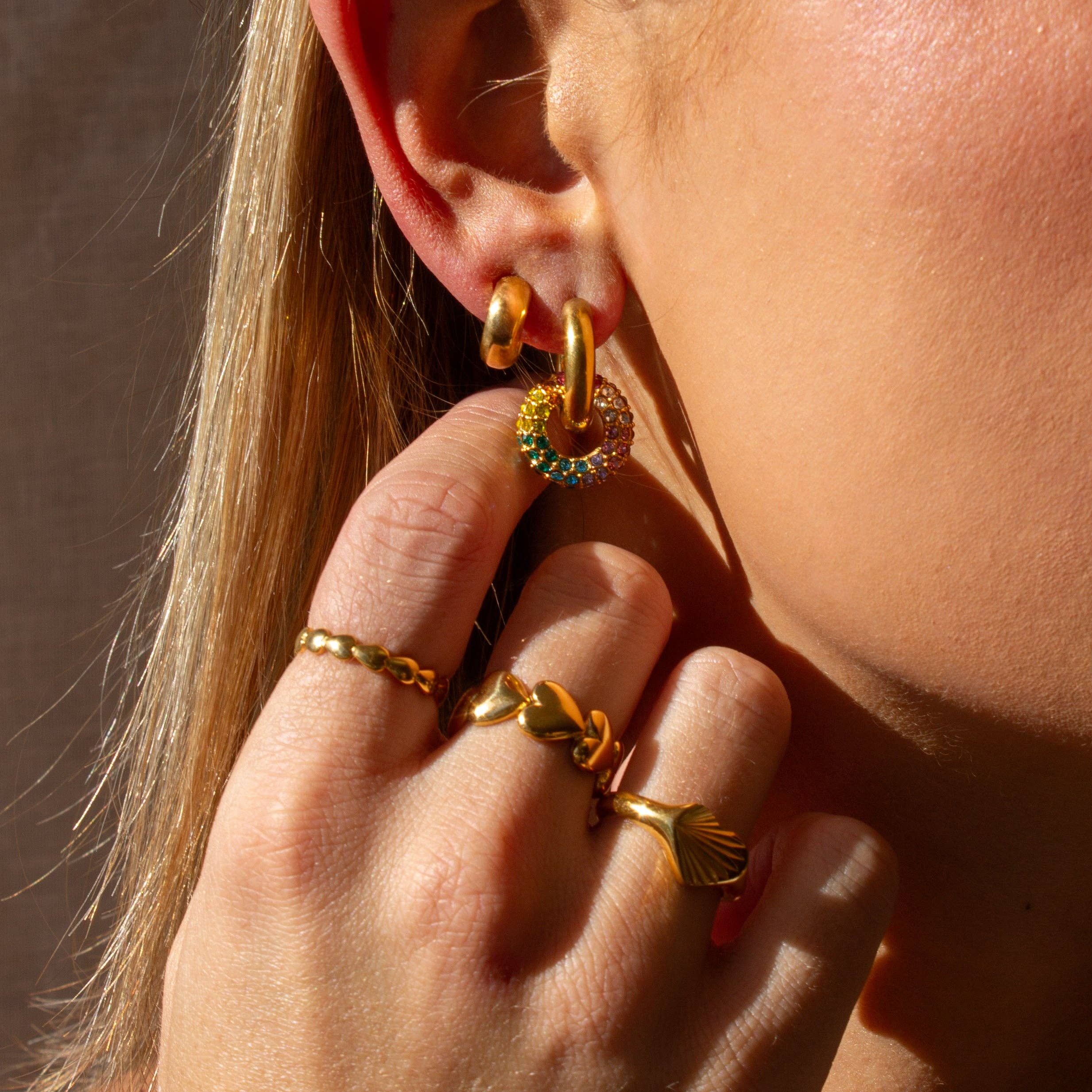 CARIS Jewelry - Wholesale Band/Stacked Ring - Slim Hearts Ring4