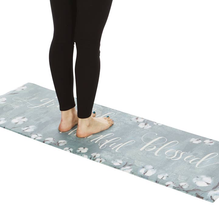 J&V TEXTILES - Wholesale Floor Mat - Grateful Thankful Bless Anti-Fatigue Memory Foam Kitchen Mat