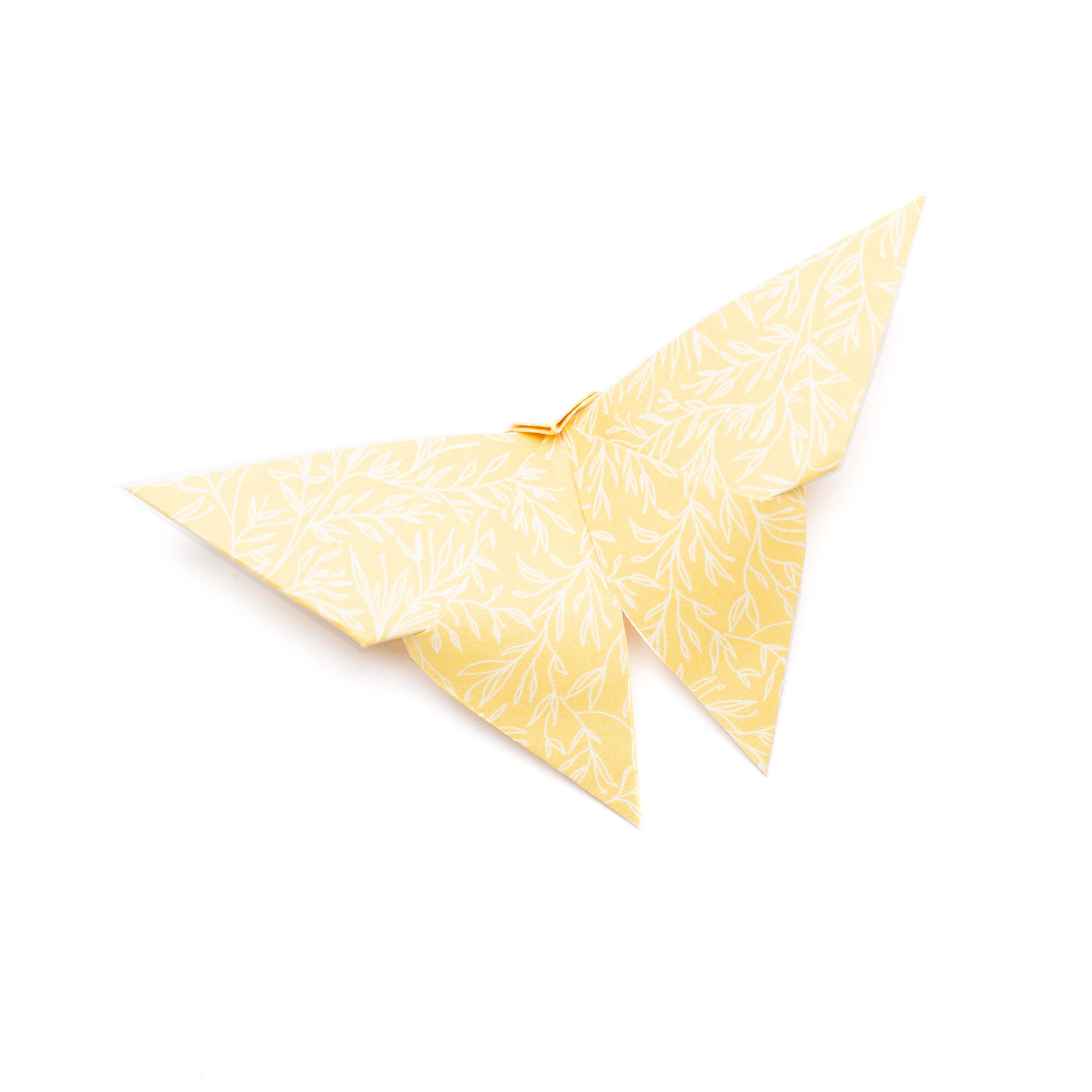 My Pretty Circus – wholesale Origami/Kirigami paper – Yellow origami paper with floral pattern - double sided4