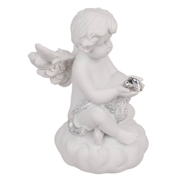 Out of the blue KG - Wholesale Decorative Figurine - Polyresin Angel Figurine with LED Heart, White1