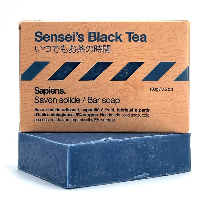Solid tvål för män 100g - Senseis svarta te för wholesale av Sapiens.