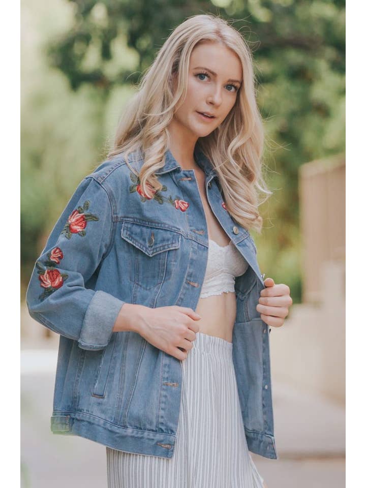 Embroidered Denim Jacket for wholesale on Faire2