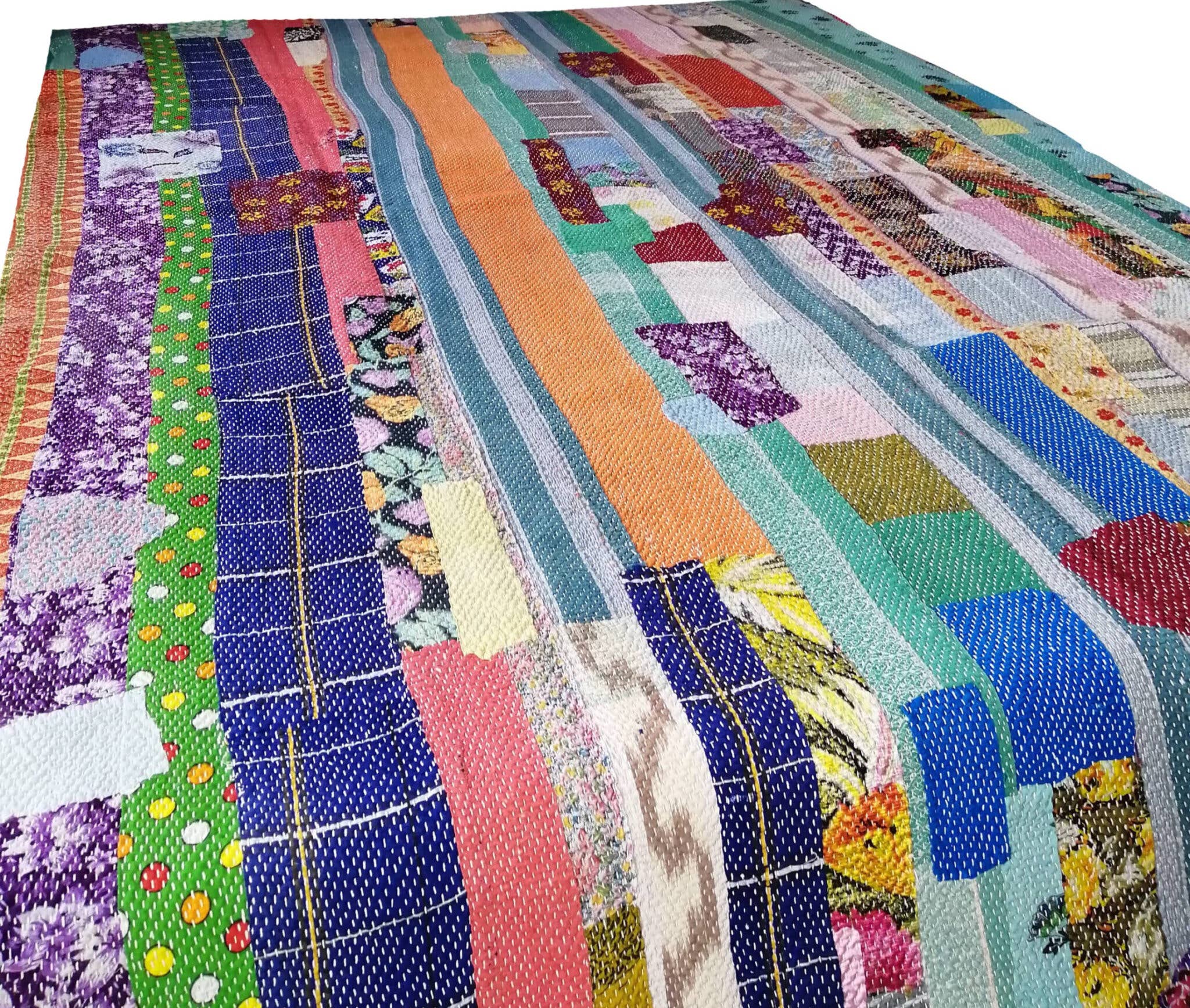 Homesoul - Vendita all'ingrosso Plaid - Plaid vintage Kantha con pesante patchwork3